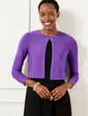 Talbots Button Shrug - Deep Lavender - Large