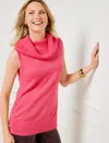Talbots Button Trim Sweater Vest - Honeysuckle - Large  In Honeysuckle