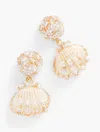 TALBOTS BY THE SHORE DROP EARRINGS - IVORY/GOLD - 001 TALBOTS