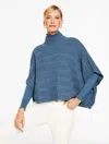 Talbots Plus Exclusive Cable Knit Poncho - Moonlight Blue - 3x  In Blue