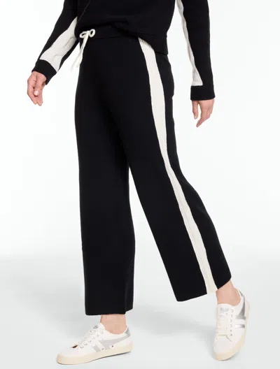 Talbots Cable Knit Wide Leg Sweater Pants - Black - Xs