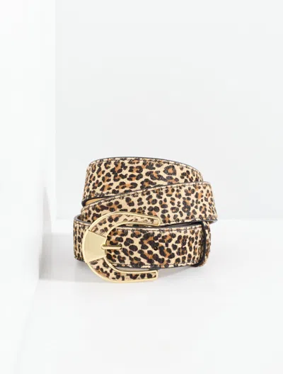 Talbots Calf Hair Inlay Belt - Camel - Xs
