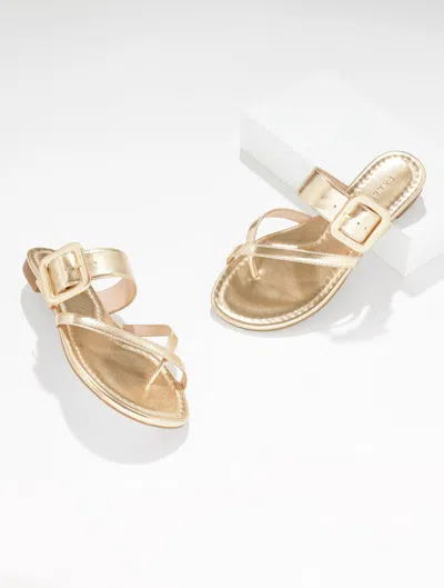 Talbots Camy Buckle Slides - Metallic - Gold - 11m