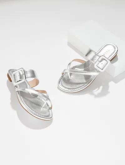 Talbots Camy Buckle Slides - Metallic - Silver - 9m