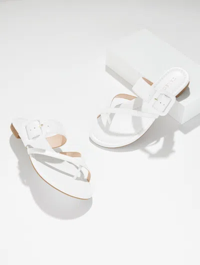 Talbots Camy Buckle Slides - White - 10m