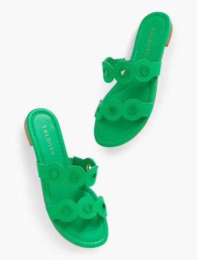 Talbots Camy Eyelet Nappa Slides - Vinyard Green - 11m