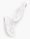 Talbots Camy Knot Soft Patent Flip Flops - White - 11m  In White