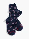 Talbots Candy Cane Trouser Socks - Ink - 001  In Black