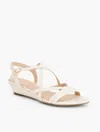 Talbots Capri Nappa Wedge Sandals - Blue - 11m  In Blue