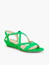 Talbots Capri Nappa Wedge Sandals - Bright Green - 10m