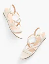 Talbots Capri Nappa Wedge Sandals - Ivory - 11m