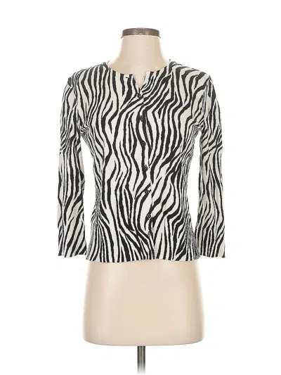 Pre-owned Talbots Cardigan Sweater In Black