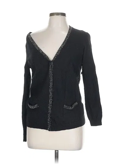 Pre-owned Talbots Cardigan Sweater In Black