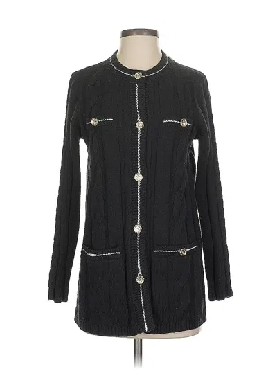 Pre-owned Talbots Cardigan Sweater In Black