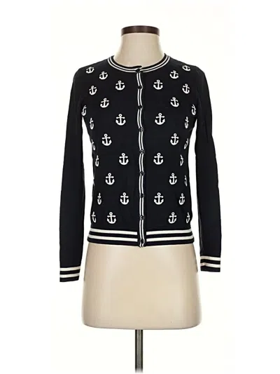 Pre-owned Talbots Cardigan Sweater In Black