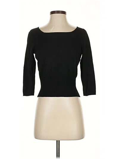 Pre-owned Talbots Cardigan Sweater In Black