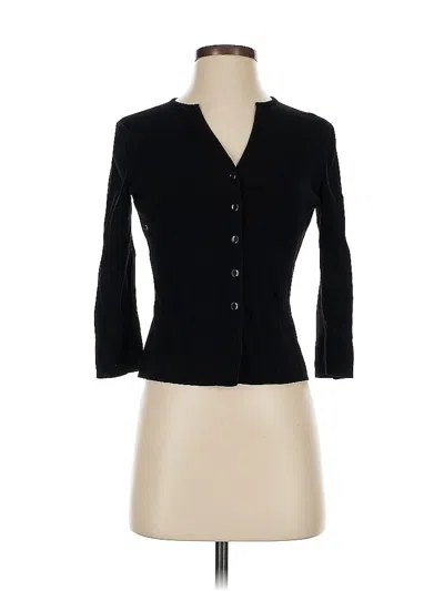 Pre-owned Talbots Cardigan Sweater In Black