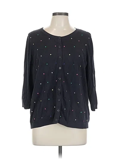 Pre-owned Talbots Cardigan Sweater In Black