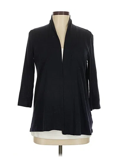 Pre-owned Talbots Cardigan Sweater In Black