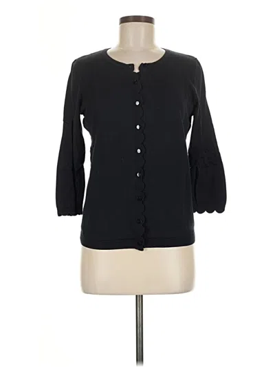 Pre-owned Talbots Cardigan Sweater In Black
