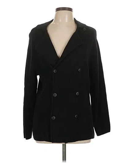 Pre-owned Talbots Cardigan Sweater In Black