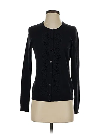 Pre-owned Talbots Cardigan Sweater In Black