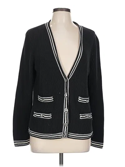 Pre-owned Talbots Cardigan Sweater In Black