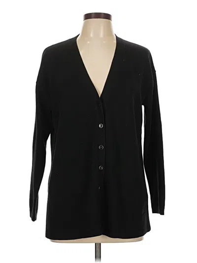 Pre-owned Talbots Cardigan Sweater In Black