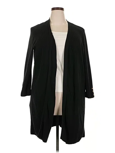 Pre-owned Talbots Cardigan Sweater In Black