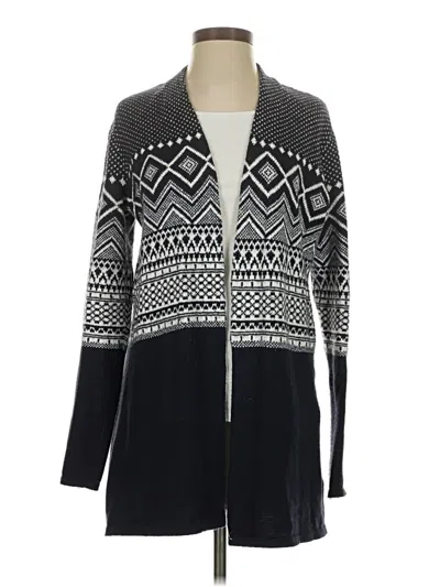 Pre-owned Talbots Cardigan Sweater In Black