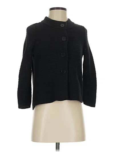 Pre-owned Talbots Cardigan Sweater In Black