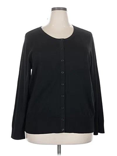 Pre-owned Talbots Cardigan Sweater In Black