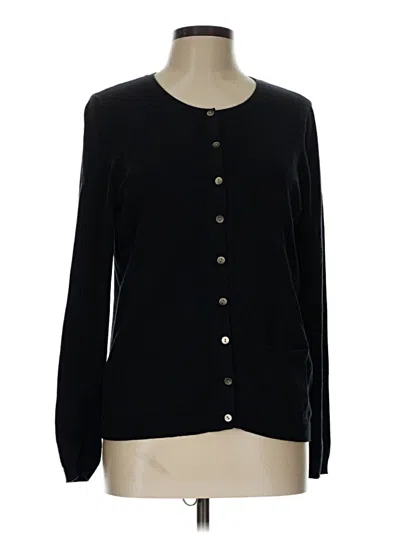 Pre-owned Talbots Cardigan Sweater In Black