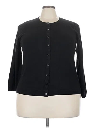 Pre-owned Talbots Cardigan Sweater In Black