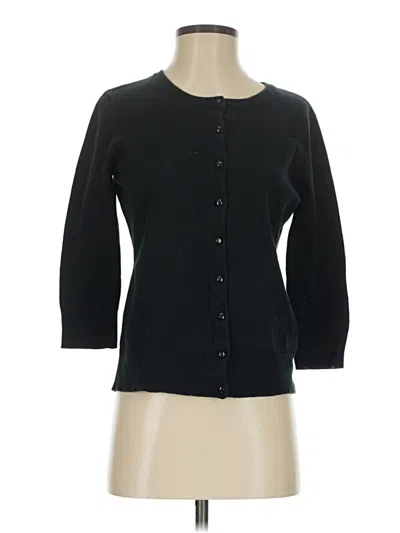 Pre-owned Talbots Cardigan Sweater In Black