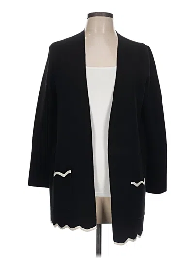 Pre-owned Talbots Cardigan Sweater In Black