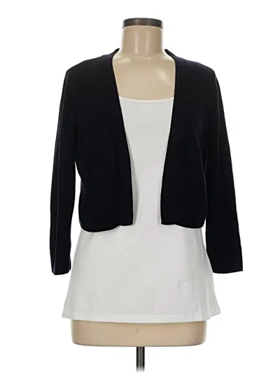 Pre-owned Talbots Cardigan Sweater In Black