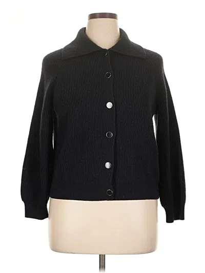 Pre-owned Talbots Cardigan Sweater In Black