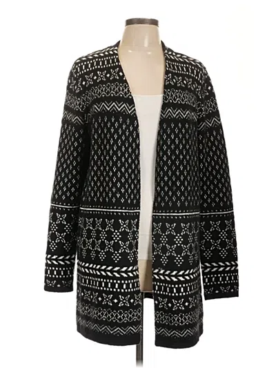 Pre-owned Talbots Cardigan Sweater In Black