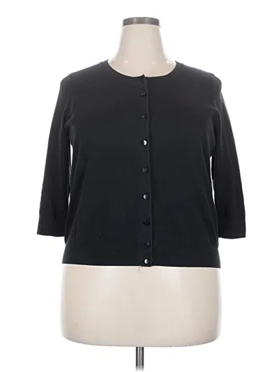 Pre-owned Talbots Cardigan Sweater In Black