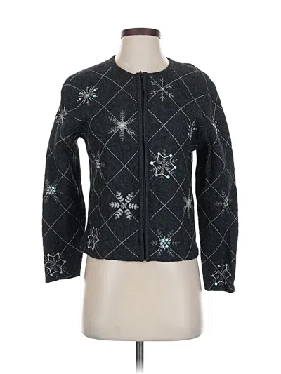 Pre-owned Talbots Cardigan Sweater In Black