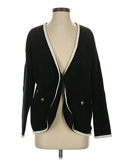 Pre-owned Talbots Cardigan Sweater In Black