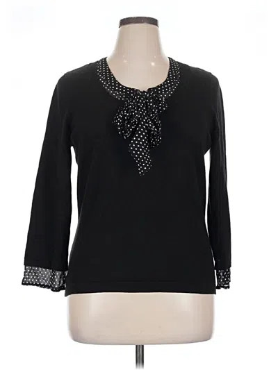 Pre-owned Talbots Cardigan Sweater In Black