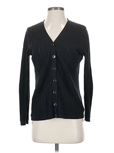 Pre-owned Talbots Cardigan Sweater In Black