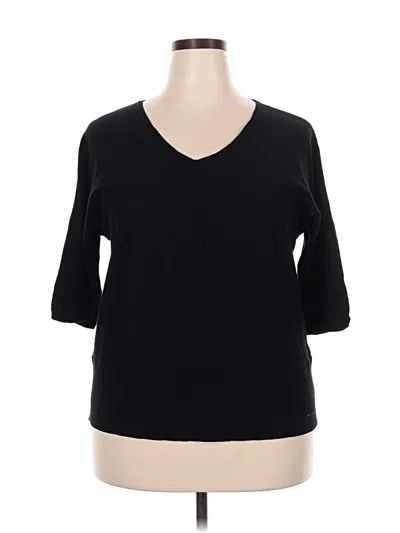 Pre-owned Talbots Cardigan Sweater In Black