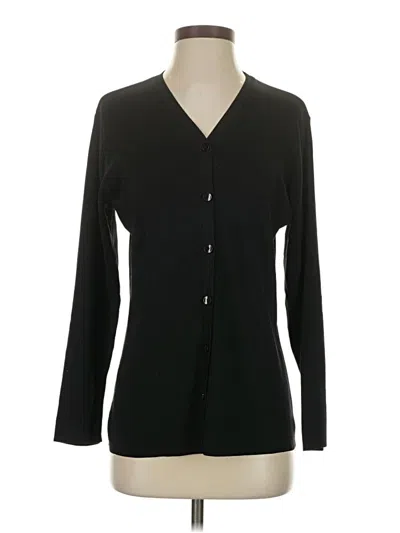 Pre-owned Talbots Cardigan Sweater In Black