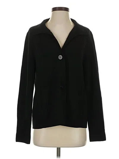 Pre-owned Talbots Cardigan Sweater In Black