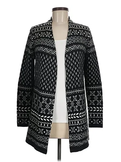 Pre-owned Talbots Cardigan Sweater In Black