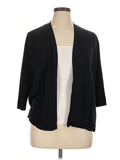 Pre-owned Talbots Cardigan Sweater In Black
