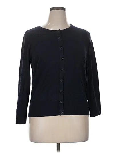 Pre-owned Talbots Cardigan Sweater In Black